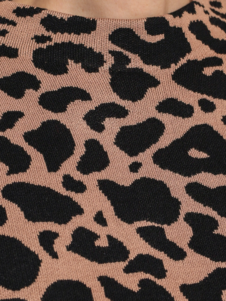 Джемпер с леопардовым принтом